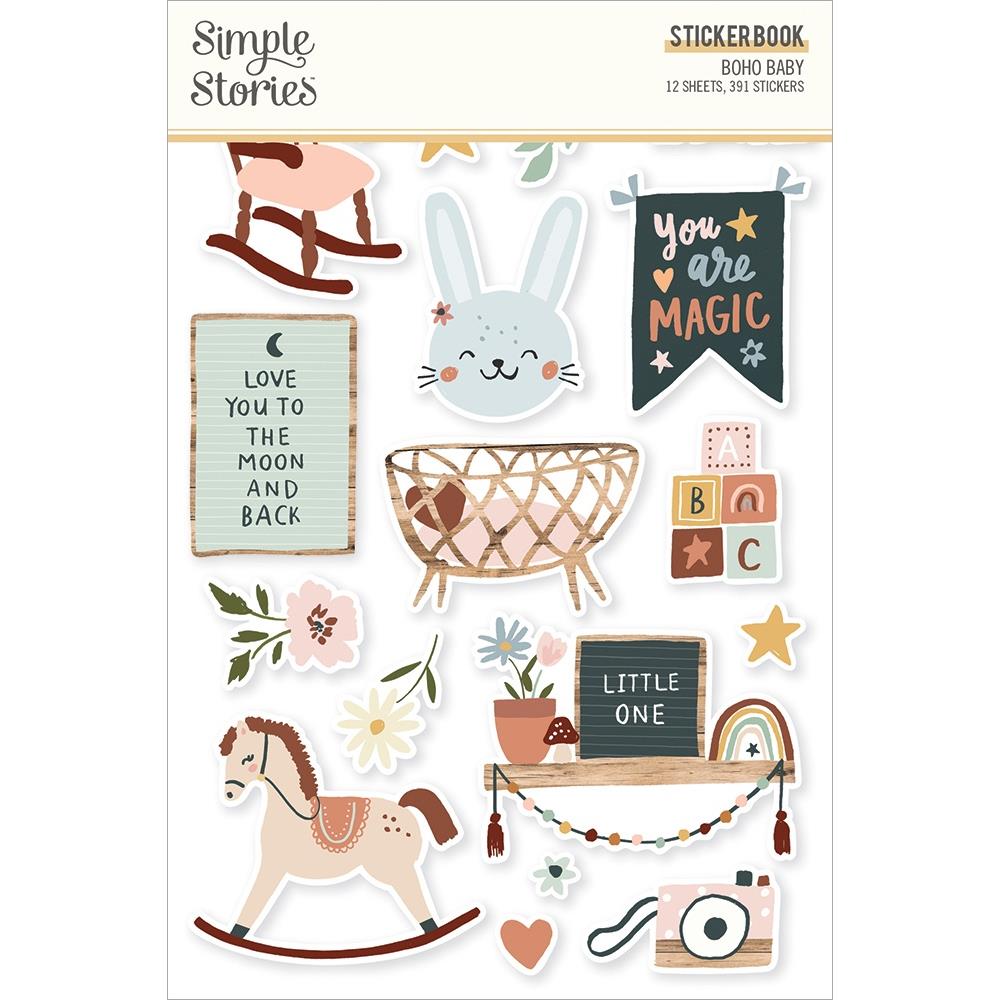 Simple Stories - Boho Baby - Sticker Book