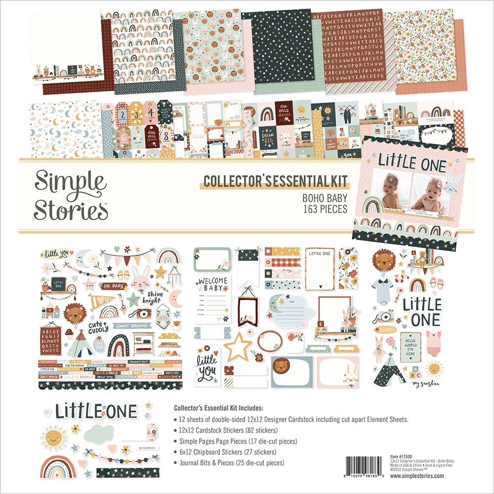 Simple Stories - Boho Baby - Collectors Essentials Kit - 12 x 12"