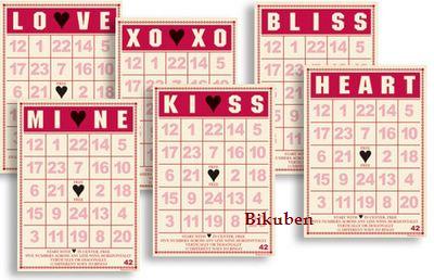 Jenni Bowlin: Bingo Cards Mini Valentine