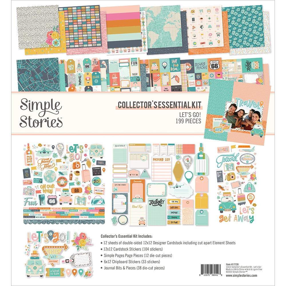 Simple Stories - Let's go - Collectors Essentials Kit - 12 x 12"