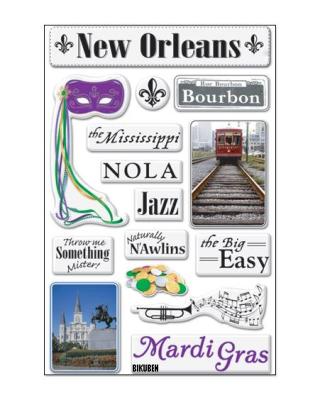 Creative Imaginations: Epoxy stickers - New Orleans