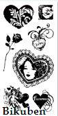 Inkadinkado: Love & Hearts Clear Stamp Set