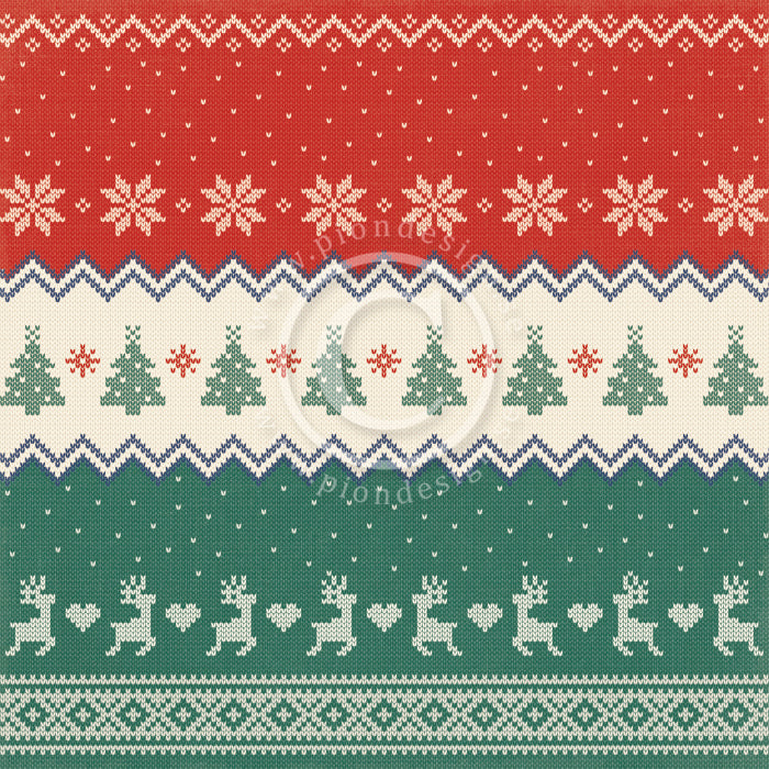 Pion Design - Home for Christmas - Christmas sweater  - 12 x 12"