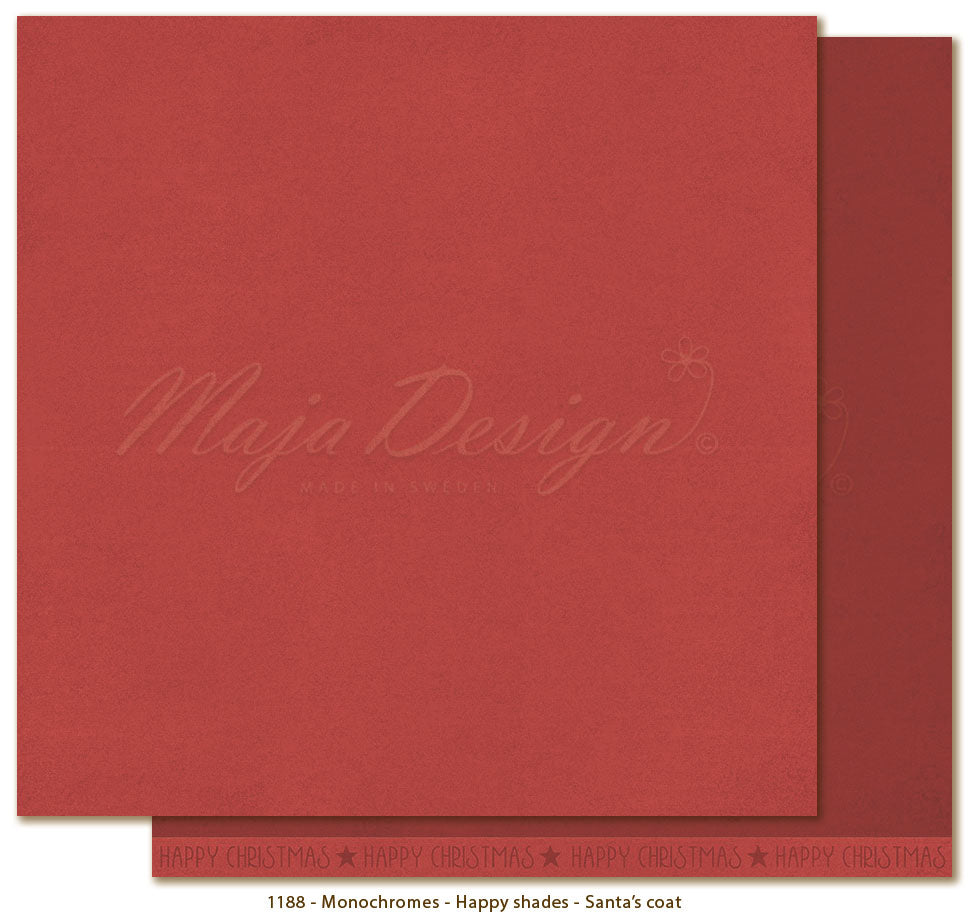 Maja Design - Happy Christmas - Monochromes - Happy Shades - Hele serien (4 ark)  12 x 12"