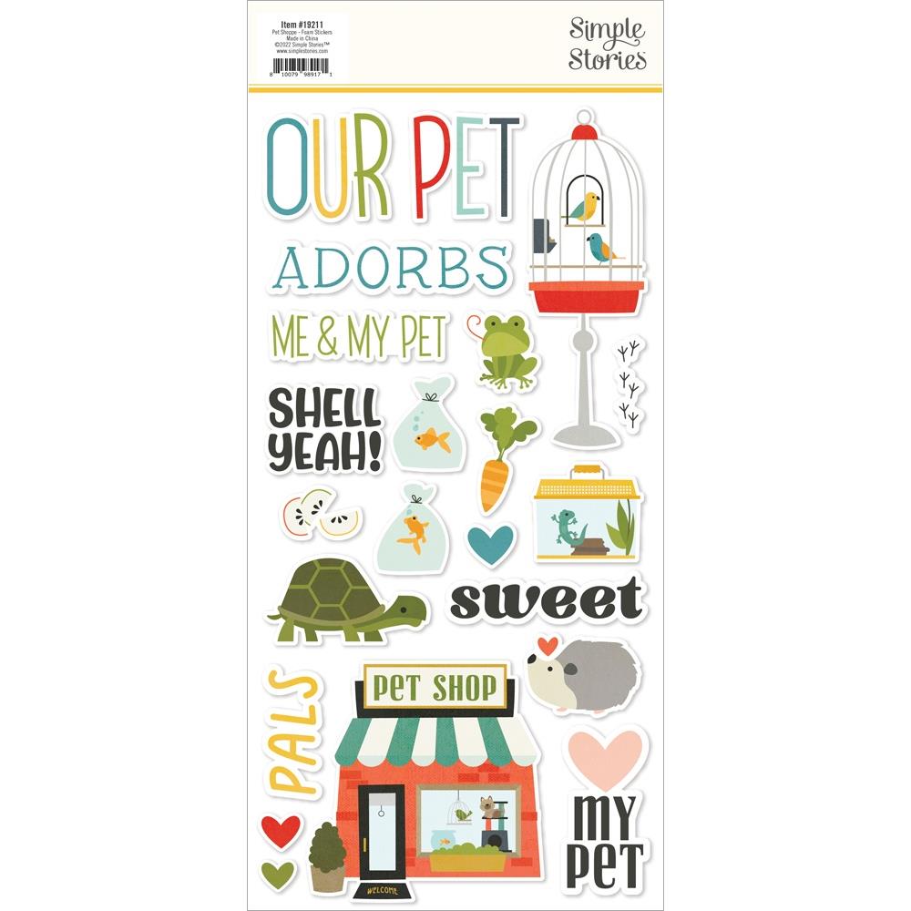 Simple Stories - Pet Shoppe - Foam Stickers