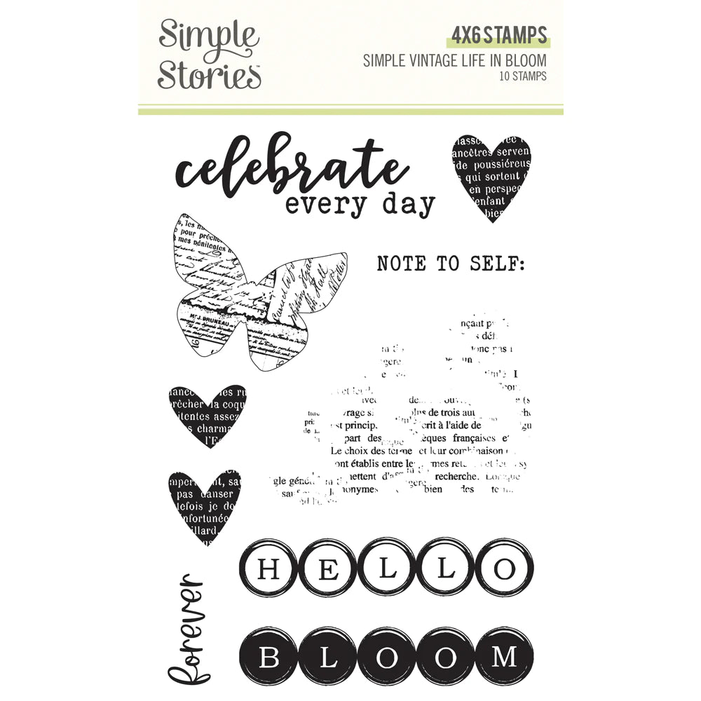 Simple Stories - Life in Bloom - Clear Stamps