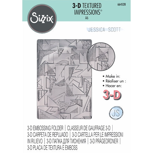 Sizzix - 3D Embossing Folder - Doodle Triangles