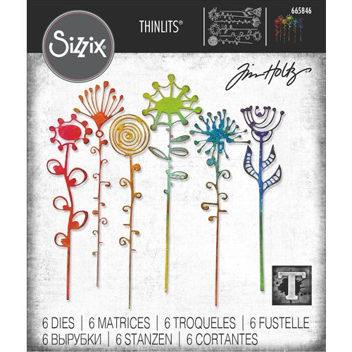 Sizzix - Tim Holtz Alterations - Thinlits - Artsy Stems