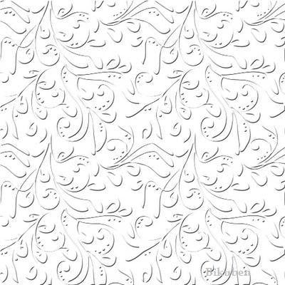 Bazzill: Vintage Vine - Bazzill White Embossed Kartong  12 x 12"