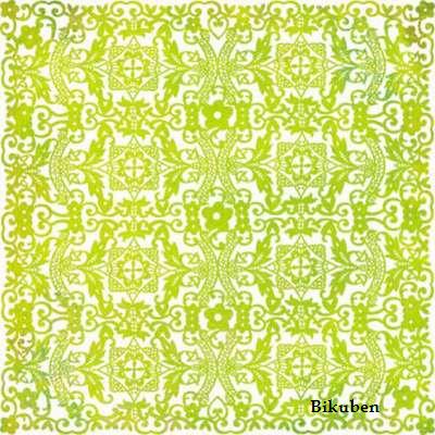 Basic Grey: Lemonade - Doilies Tablecloth GREEN    12 x 12"