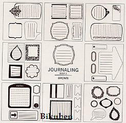 American Craft: Remarks Journaling Stickers Book - Brown