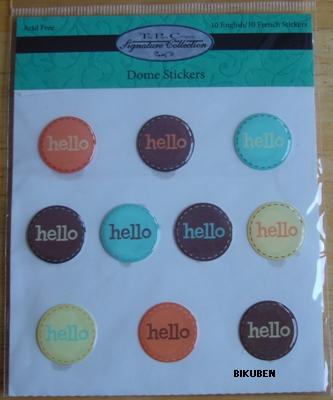 The Paper Company: Dome stickers - hello