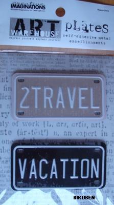 Creative Imaginations: Art House Warehous - License Plates - Vacation