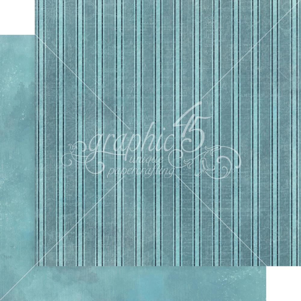 Graphic 45 - Catch of the day - Print & Solids Paper Pad - 12 x 12"