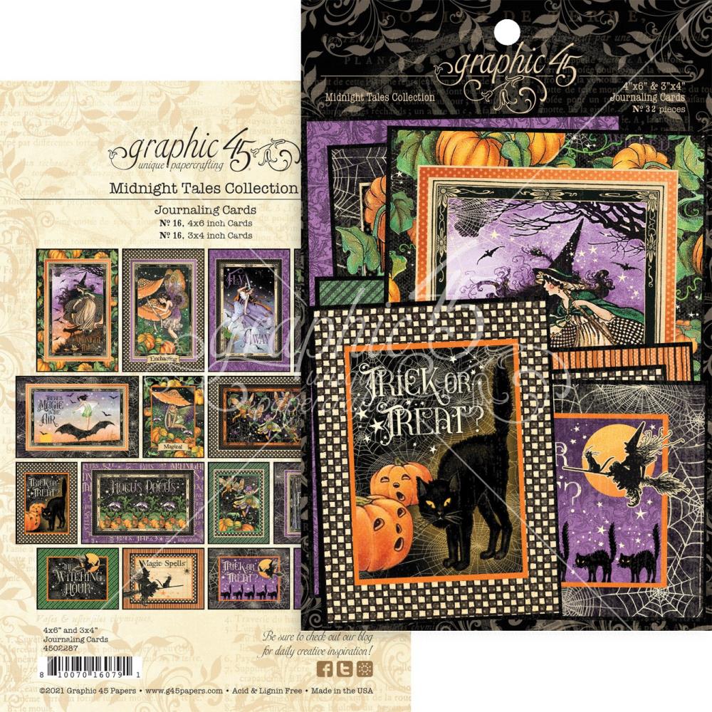 Graphic 45 - Midnight Tales - Ephemera Cards