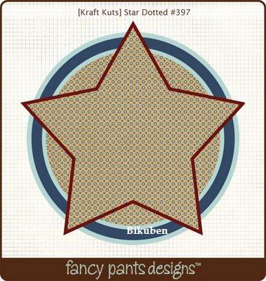 Fancy Pants: Kraft Kuts - Star Dotted  Paper