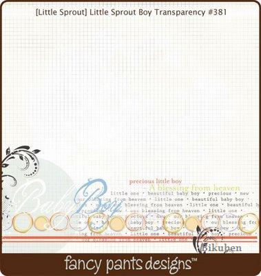 Fancy Pants: Little Sprout - Boy Overlay    12 x 12"