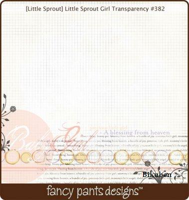 Fancy Pants: Little Sprout - Girl  Overlay    12 x 12"