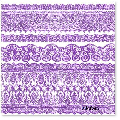 Hambly: Old Lace - Purple Overlay   12 x 12"