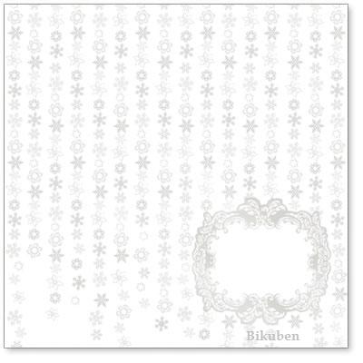 Hambly: Falling Snowflakes - Silver Overlay  12 x 12"