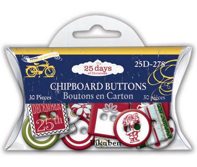 LYB: 25 days of Christmas - Chipboard Buttons