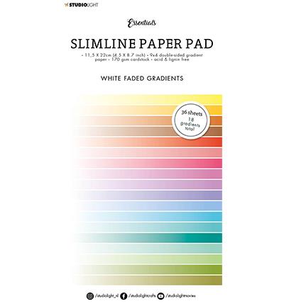 Studiolight - Paper Pad - Slimline - White Faded Gradients