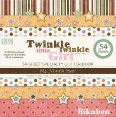 MME: Twinkle Twinkle Little Girl  Glitter Stack   12 x 12"