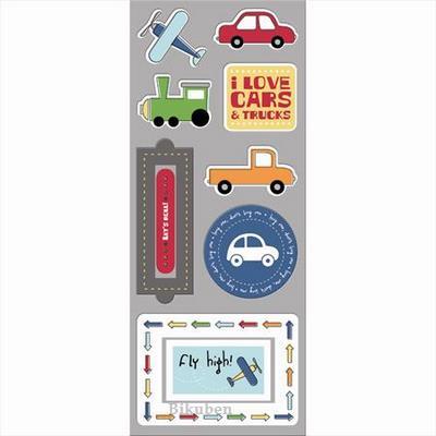 Imaginisce: Let's Roll - Go Go Go! Chipboard Stickers