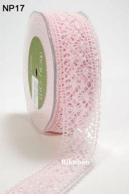 May Arts: Crochet Lace Ribbon -  Pink  (metervis)