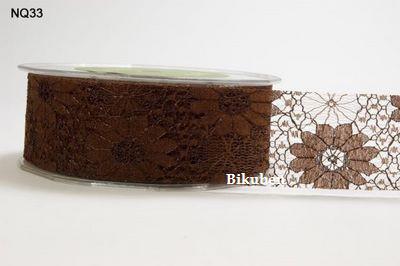 May Arts: Flower Lace Ribbon -  BROWN  (metervis)