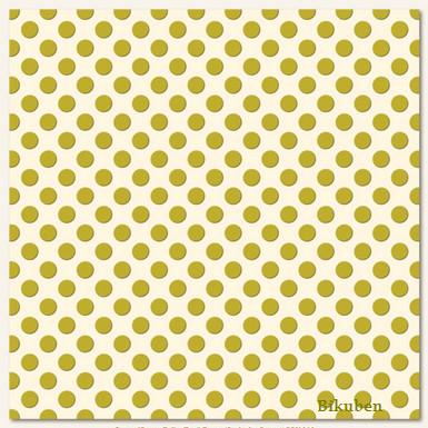 MME: LUSH - Green Large Polka Dot Paper (flocked)  12 x 12"
