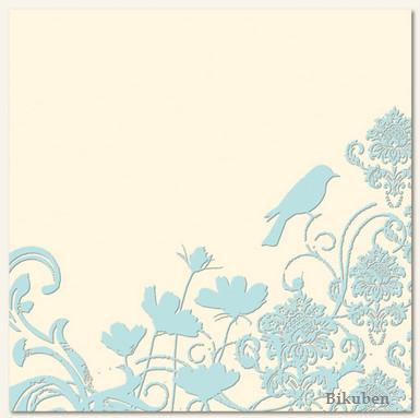 MME: LUSH - Blue Finch Paper (flocked)  12 x 12"