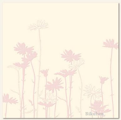 MME: LUSH - Pink Daisy Paper  (flocked)   12 x 12"