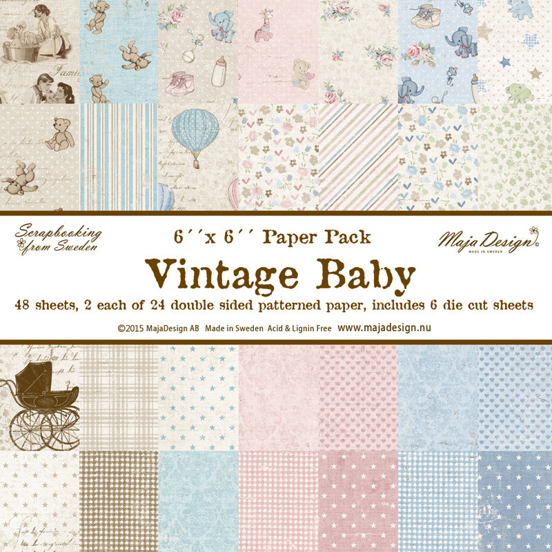 Maja Design - Vintage Baby - 6x6" Paper Pad