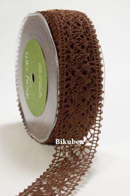 May Arts: Crochet Lace Ribbon -  BROWN  (metervis)