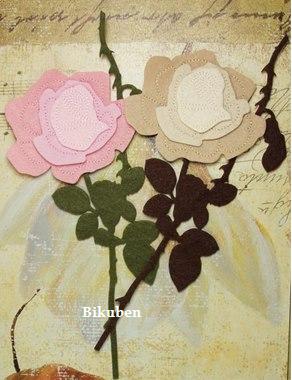 Prima: De Vines - Felt Roses Pink & Brown