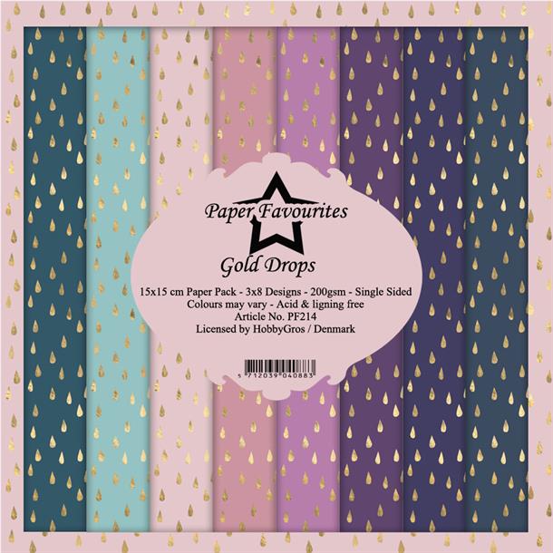 Paper Favourites - Gold Drops - Paper Pack    12 x 12"