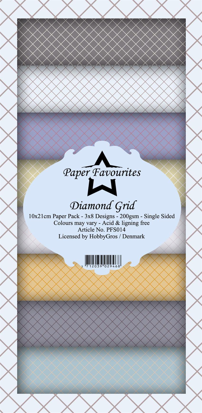 Paper Favourites -  Paper pad - Slim Line - Diamond Grid