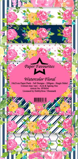 Paper Favourites -  Paper pad - Slim Line - Watercolor Floral