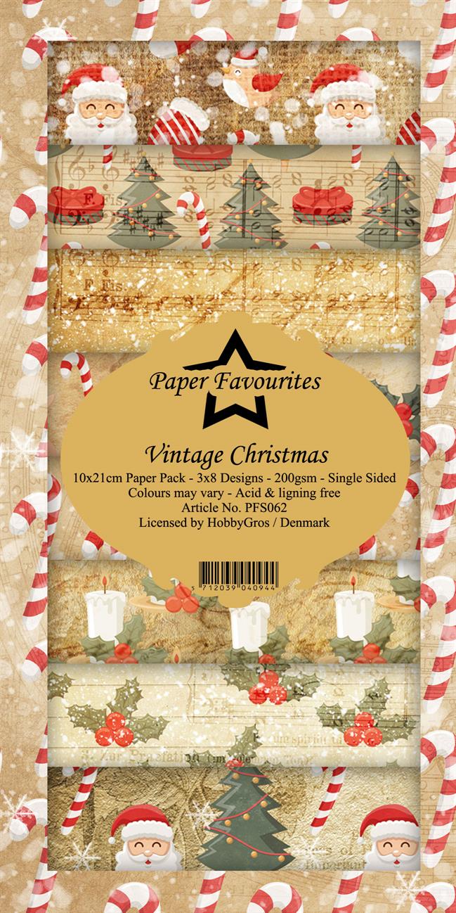 Paper Favourites - Vintage Christmas - Slimline - Paper Pack