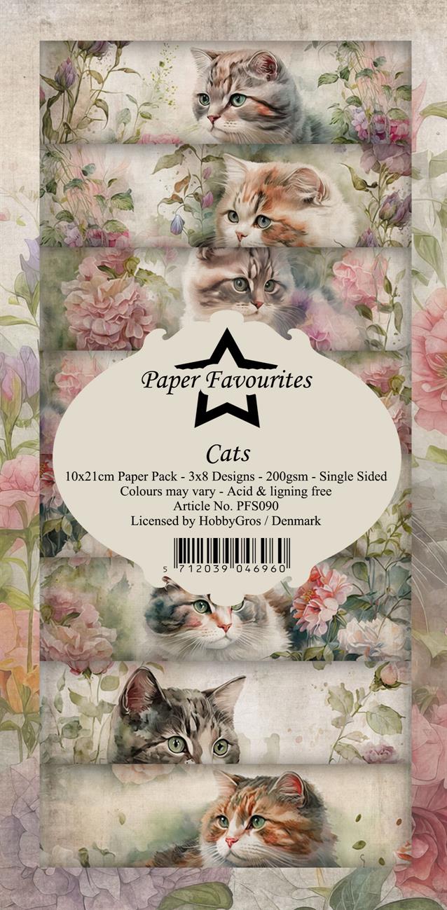 Paper Favourites - Cats - Slimline - Paper Pack