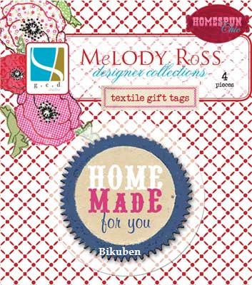 Melody Ross: Homespun Chic Coll - Textile Gift Tags  (round)