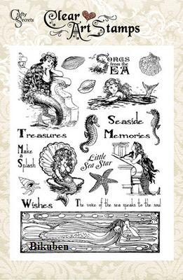Crafty Secrets: MERMAIDS  Large Clear Stamps
