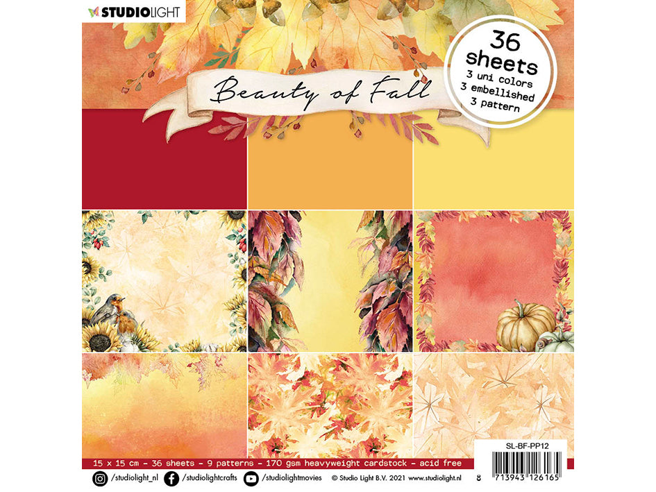 Studiolight - Beauty of fall - Paper Pad 12  - 6 x 6 "