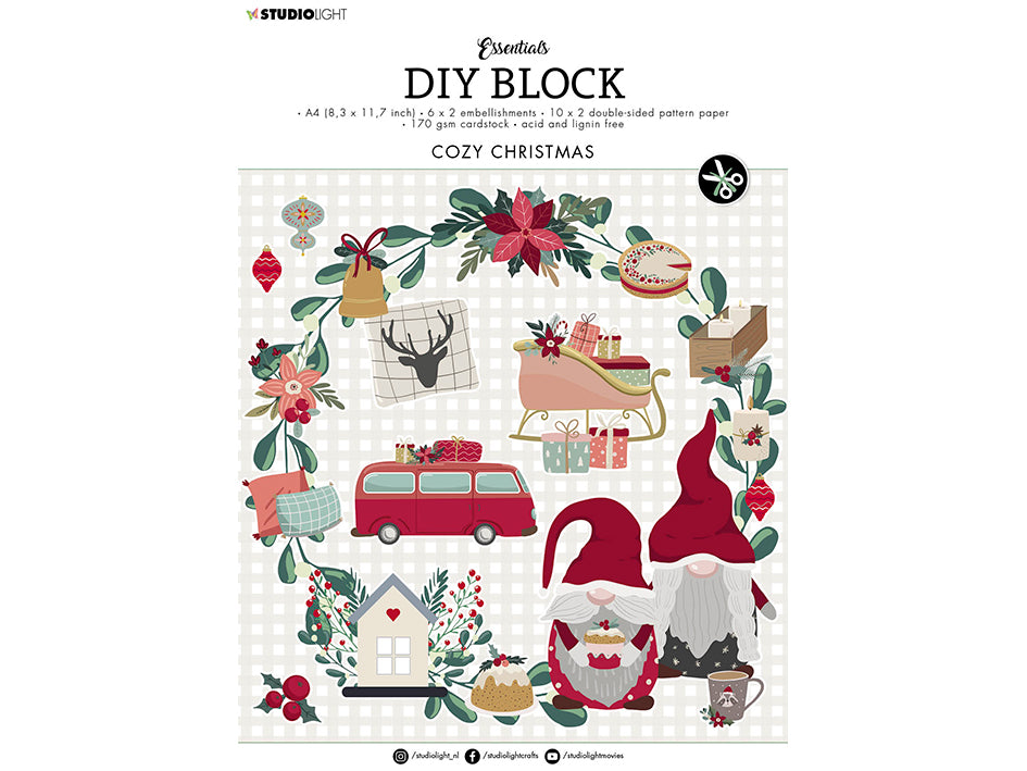 Studiolight -  DIY Block - Cozy Christmas  -  A4