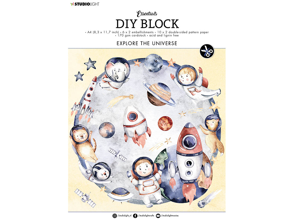 Studiolight -  DIY Block - Explore the universe  -  A4