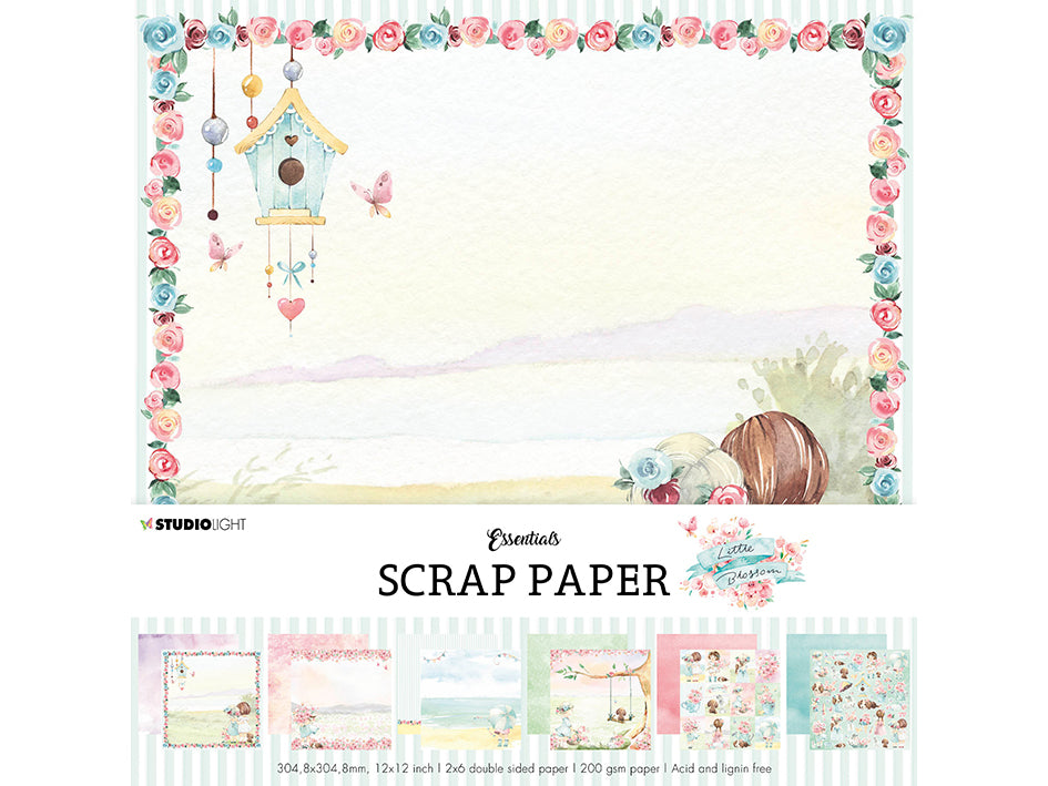 Studiolight -  Little blossom  - Background papers - 12 x 12"