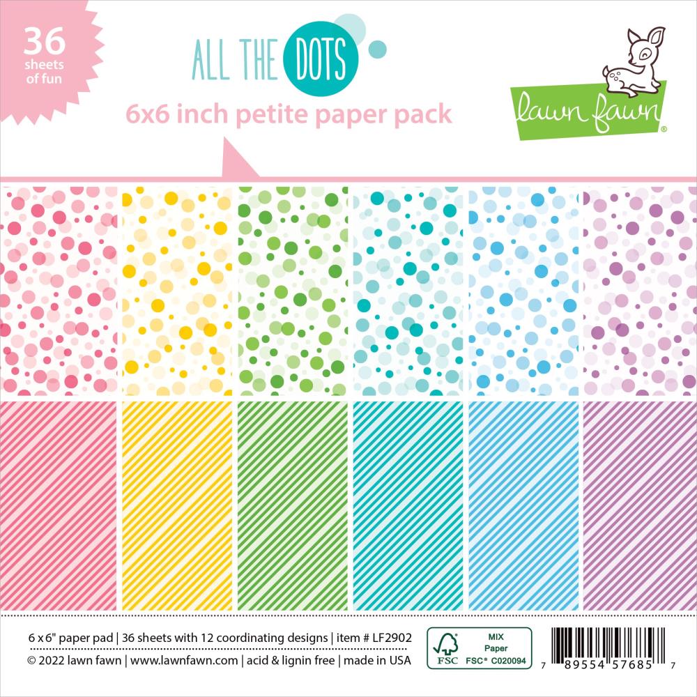Lawn Fawn - All the dots - Paper pack -  6 x 6"