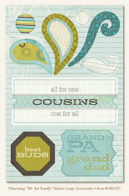 So Sophie - Charming - "We Are Family"  STICKERS ACCESSORIES CARD