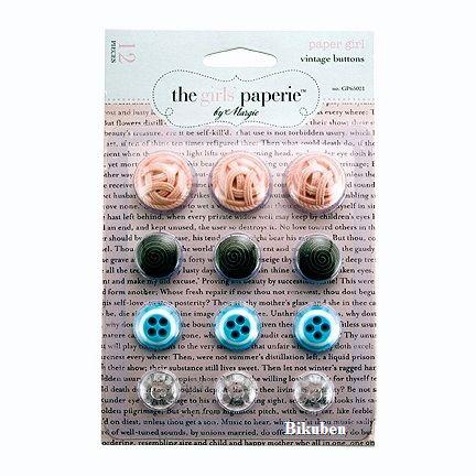 The Girls Paperie: Paper Girl - Vintage Buttons